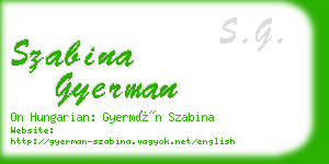 szabina gyerman business card